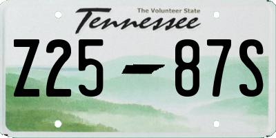 TN license plate Z2587S