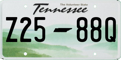 TN license plate Z2588Q