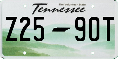 TN license plate Z2590T