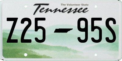 TN license plate Z2595S