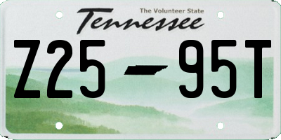 TN license plate Z2595T