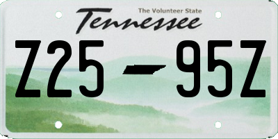 TN license plate Z2595Z