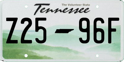 TN license plate Z2596F