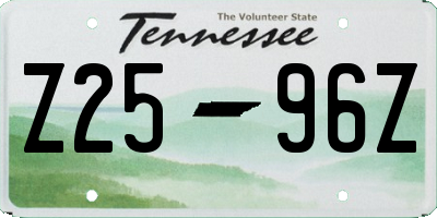 TN license plate Z2596Z
