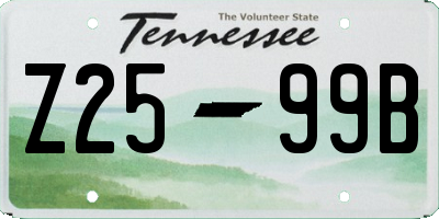TN license plate Z2599B