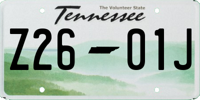 TN license plate Z2601J