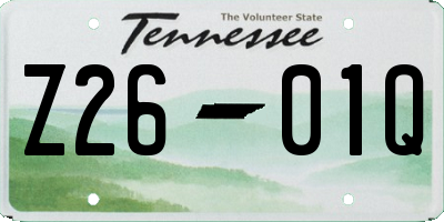 TN license plate Z2601Q