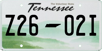 TN license plate Z2602I
