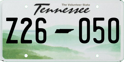 TN license plate Z2605O