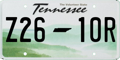 TN license plate Z2610R