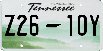 TN license plate Z2610Y