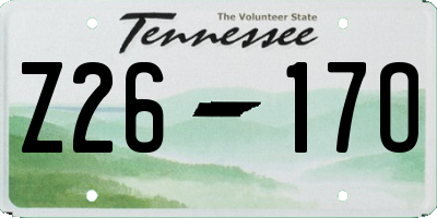 TN license plate Z2617O