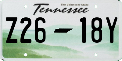 TN license plate Z2618Y