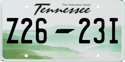 TN license plate Z2623I