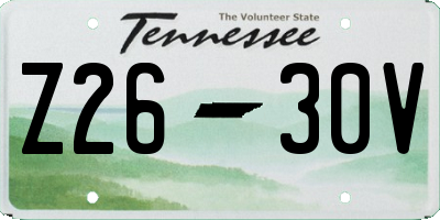 TN license plate Z2630V