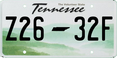 TN license plate Z2632F