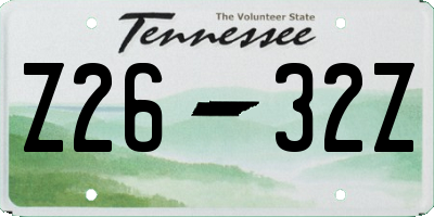 TN license plate Z2632Z