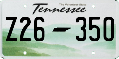 TN license plate Z2635O