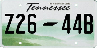 TN license plate Z2644B
