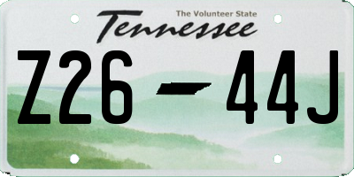 TN license plate Z2644J