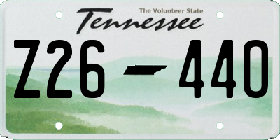 TN license plate Z2644O