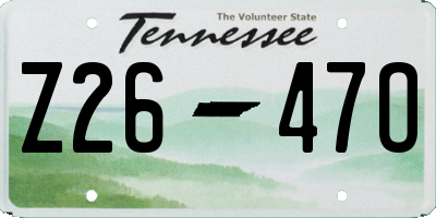 TN license plate Z2647O