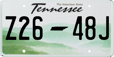 TN license plate Z2648J