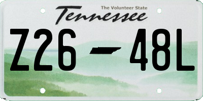 TN license plate Z2648L