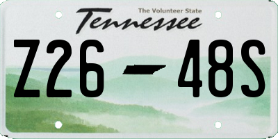 TN license plate Z2648S
