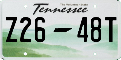 TN license plate Z2648T