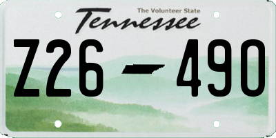 TN license plate Z2649O