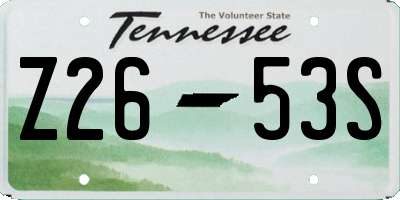 TN license plate Z2653S