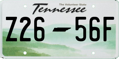 TN license plate Z2656F