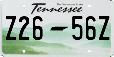 TN license plate Z2656Z