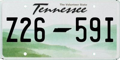 TN license plate Z2659I
