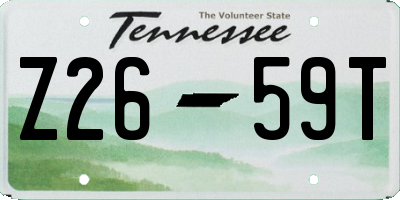 TN license plate Z2659T