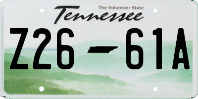 TN license plate Z2661A