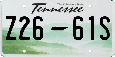 TN license plate Z2661S