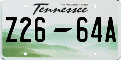 TN license plate Z2664A