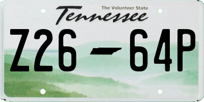 TN license plate Z2664P