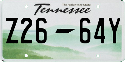 TN license plate Z2664Y