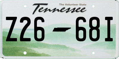 TN license plate Z2668I