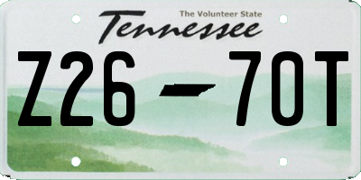 TN license plate Z2670T