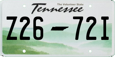 TN license plate Z2672I