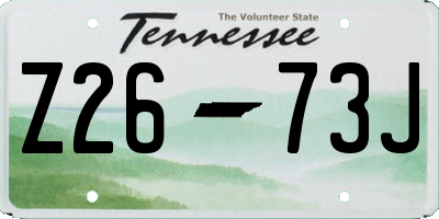 TN license plate Z2673J