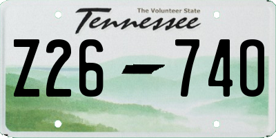 TN license plate Z2674O