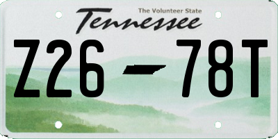TN license plate Z2678T
