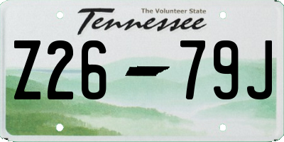 TN license plate Z2679J