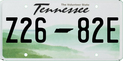 TN license plate Z2682E
