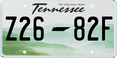 TN license plate Z2682F
